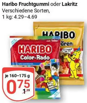 Globus Haribo Fruchtgummi oder Lakritz Angebot