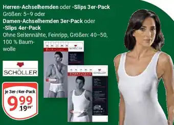 Globus SCHOLLER Herren-Achselhemden oder Slips 3er-Pack Angebot