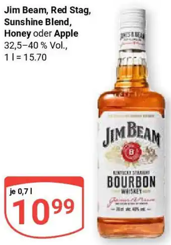 Globus Jim Beam, Red Stag, Sunshine Blend, Honey oder Apple Angebot