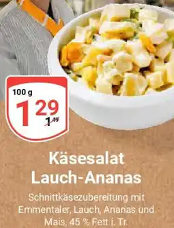 Globus Käsesalat Lauch-Ananas Angebot