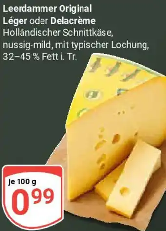 Globus Leerdammer Original Léger oder Delacrème Angebot