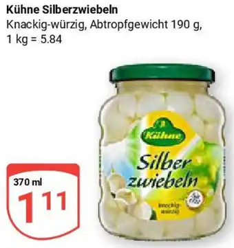 Globus Kühne Silberzwiebeln Angebot