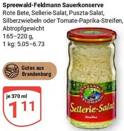 Globus Spreewald-Feldmann Sauerkonserve Angebot