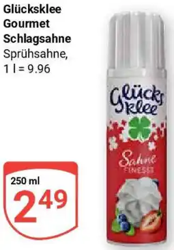 Globus Glücksklee Gourmet Schlagsahne Angebot