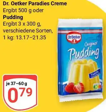 Globus Dr. Oetker Paradies Creme oder Pudding Angebot