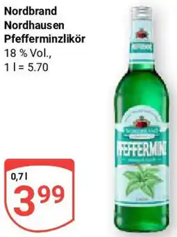 Globus Nordbrand Nordhausen Pfefferminzlikör Angebot