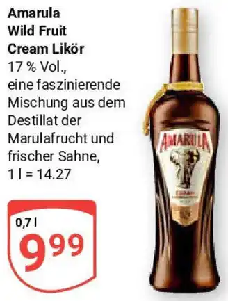 Globus Amarula Wild Fruit Cream Likör Angebot