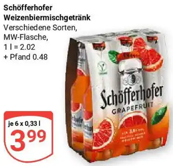 Globus Schöfferhofer Weizenbiermischgetränk Angebot