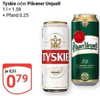 Globus Tyskie oder Pilsener Urquell Angebot