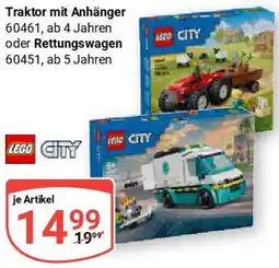 Globus LEGO CITY Traktor mit Anhänger Angebot