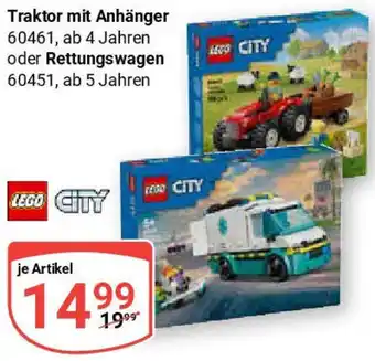 Globus LEGO CITY Traktor mit Anhänger Angebot