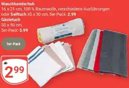 Globus Waschhandschuh oder Seiftuch oder Gästetuch Angebot