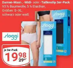 Globus Sloggi Damen-Maxi, Midi oder Taillenslip 3er-Pack Angebot