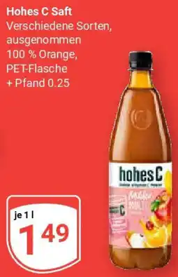 Globus Hohes C Saft Angebot