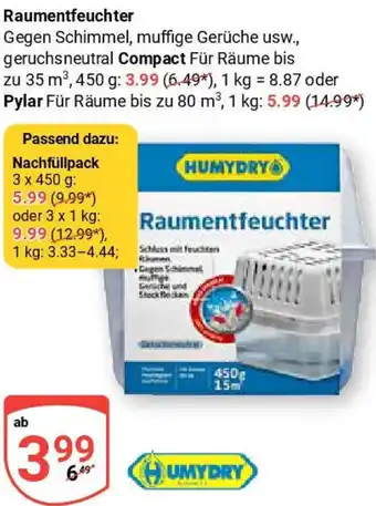 Globus HUMYDRY Raumentfeuchter Angebot