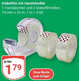 Globus Klebefilm mit Handabroller Angebot