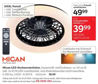 XXXLutz Mican LED-Deckenventilator Angebot