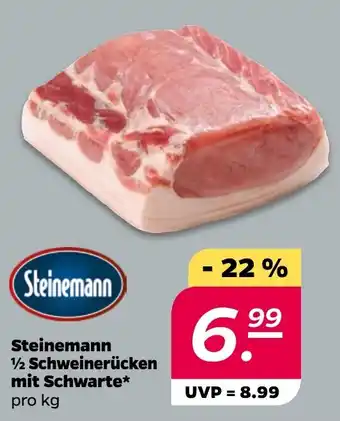 NETTO Steinemann 1/2 Schweinerücken mit Schwarte Angebot