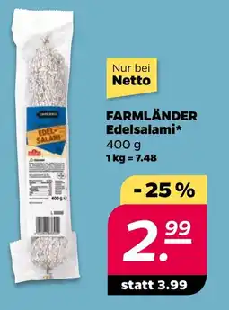 NETTO FARMLÄNDER Edelsalami Angebot