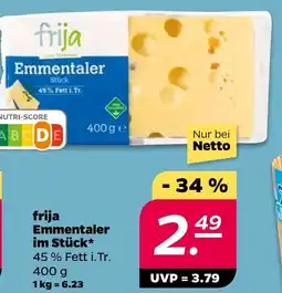 NETTO frija Emmentaler im Stück Angebot