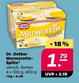 NETTO Dr. Oetker Marmorette- Marmorette- Splits* Angebot