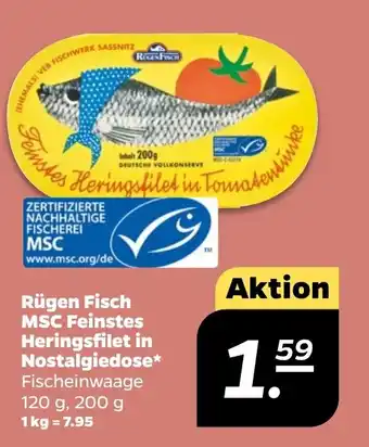 NETTO Rügen Fisch MSC Feinstes Heringsfilet in Nostalgiedose Angebot