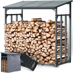 Netto Marken-Discount holz4home Kaminholzunterstand Metall M (1.4RM 2SRM) Angebot