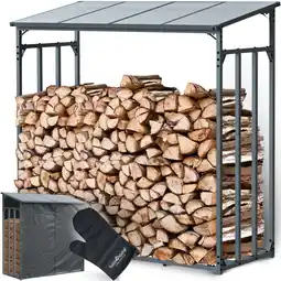 Netto Marken-Discount holz4home Kaminholzunterstand Metall XL (2.3RM 3.5SRM) Angebot