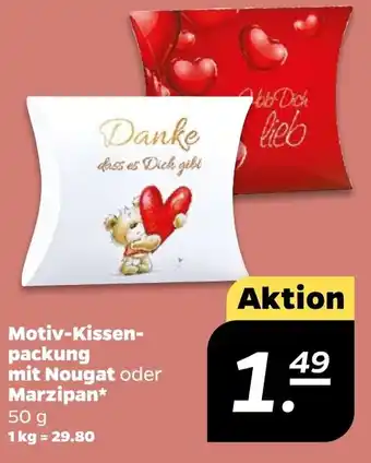 NETTO Motiv-Kissen- packung mit Nougat oder Marzipan Angebot