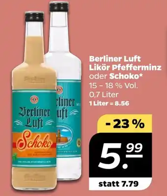 NETTO Berliner Luft Likör Pfefferminz oder Schoko Angebot