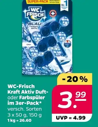 NETTO WC-Frisch Kraft Aktiv Duft- oder Farbspüler im 3er-Pack Angebot