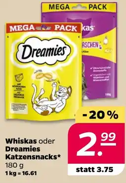 NETTO Whiskas oder Dreamies Katzensnacks Angebot