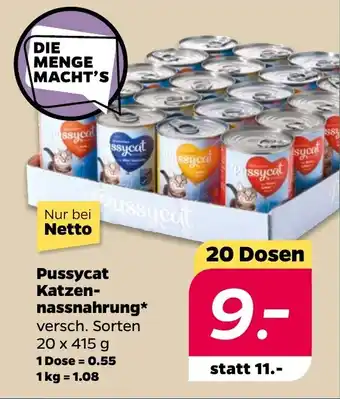 NETTO Pussycat Katzen- nassnahrung Angebot