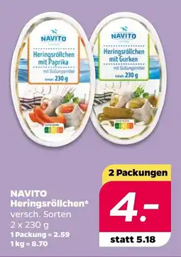 NETTO NAVITO Heringsröllchen Angebot