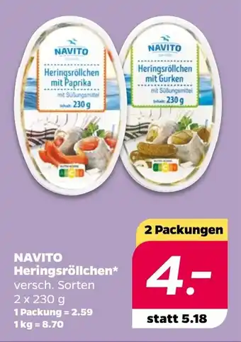 NETTO NAVITO Heringsröllchen Angebot