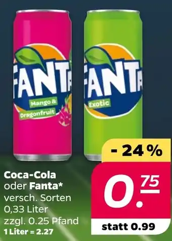 NETTO Coca-Cola oder Fanta Angebot