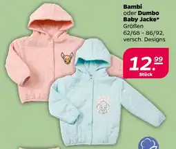 NETTO Bambi oder Dumbo Baby Jacke Angebot