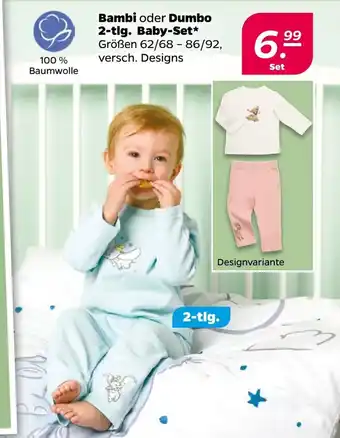 NETTO Bambi oder Dumbo 2-tlg. Baby-Set Angebot