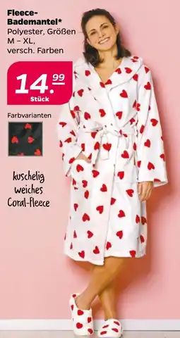 NETTO Fleece- Bademantel Angebot