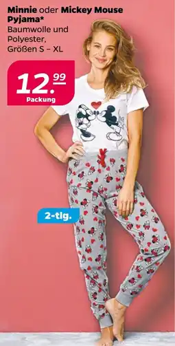 NETTO Minnie oder Mickey Mouse Pyjama Angebot