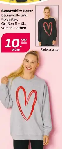 NETTO Sweatshirt Herz Angebot