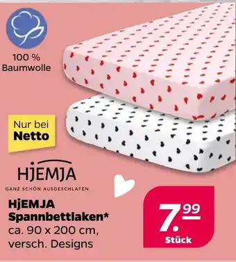 NETTO HjEMJA Spannbettlaken Angebot