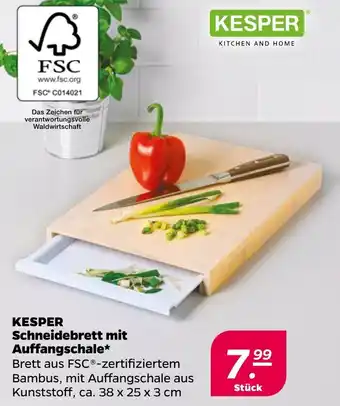 NETTO KESPER Schneidebrett mit Auffangschale* Angebot