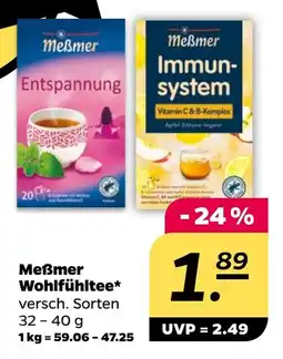 NETTO Meßmer Wohlfühltee Angebot