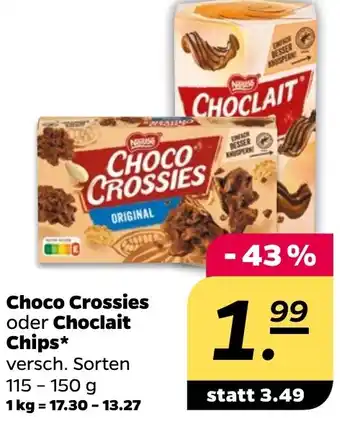 NETTO Choco Crossies oder Choclait Chips Angebot