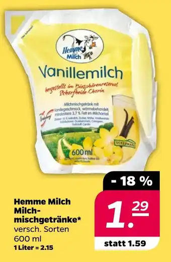 NETTO Hemme Milch Milch- mischgetränke Angebot