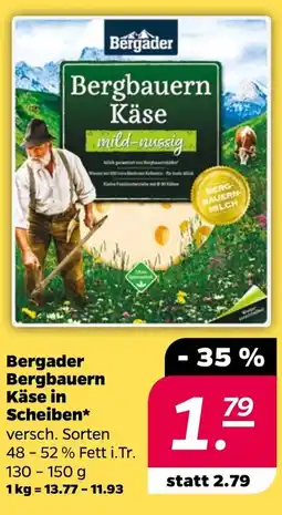 NETTO Bergader Bergbauern Käse in Scheiben Angebot