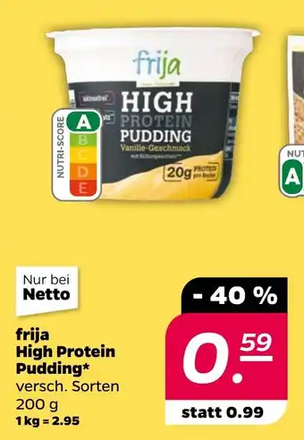 NETTO frija High Protein Pudding Angebot