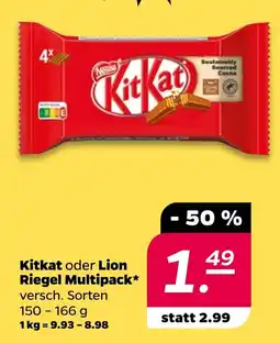 NETTO Kitkat oder Lion Riegel Multipack Angebot