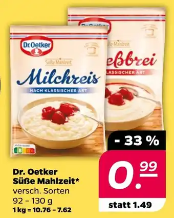 NETTO Dr. Oetker Süße Mahlzeit Angebot